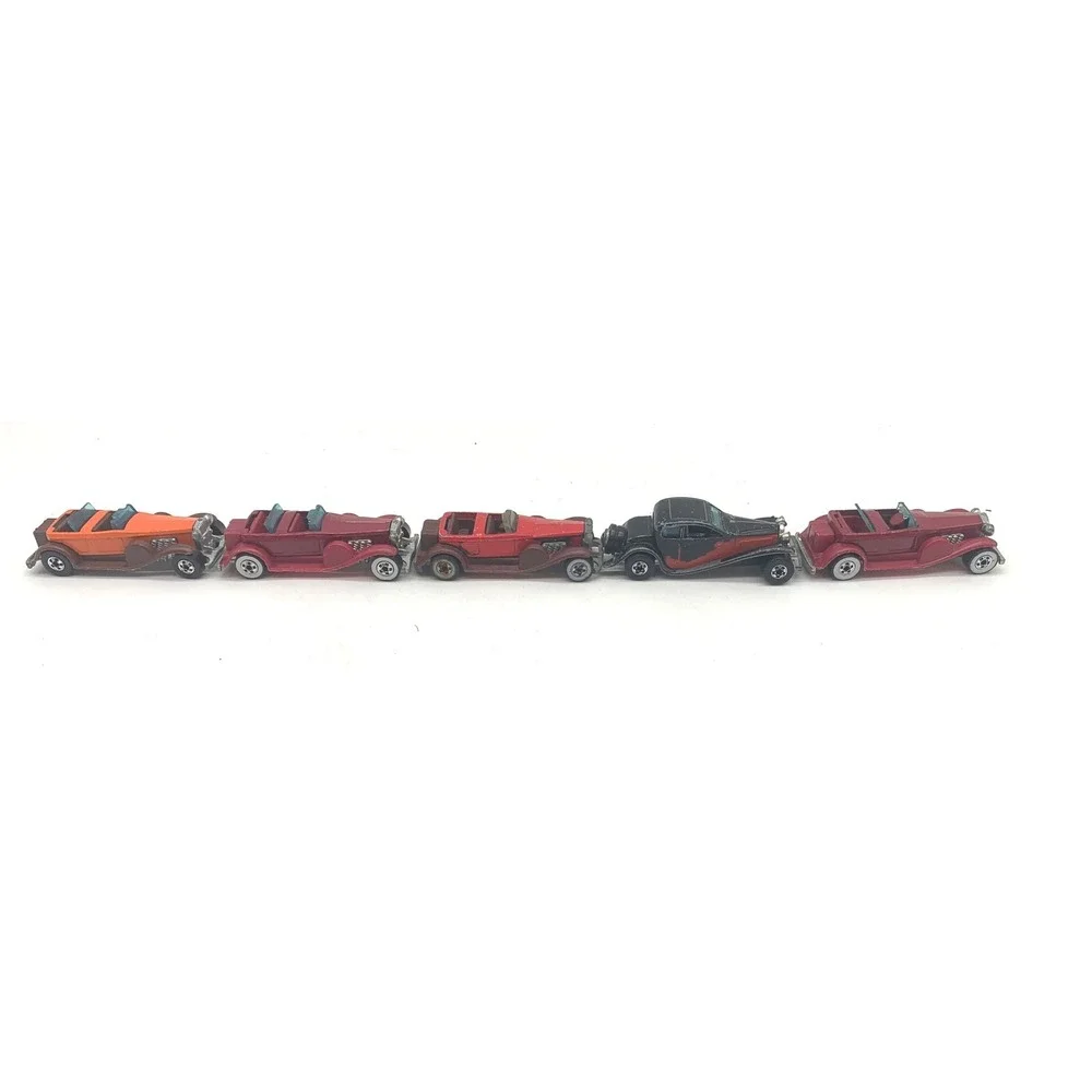 Hot Wheels Diecast Toy Cars Lot of 5 Multicolor Vintage 31 Doozie 37 Bugatti